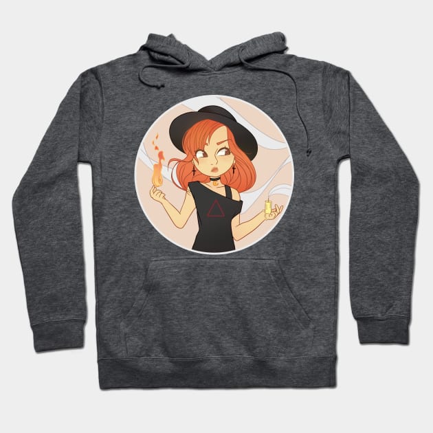 Fire Witch - Chibi Hoodie by AstralArts